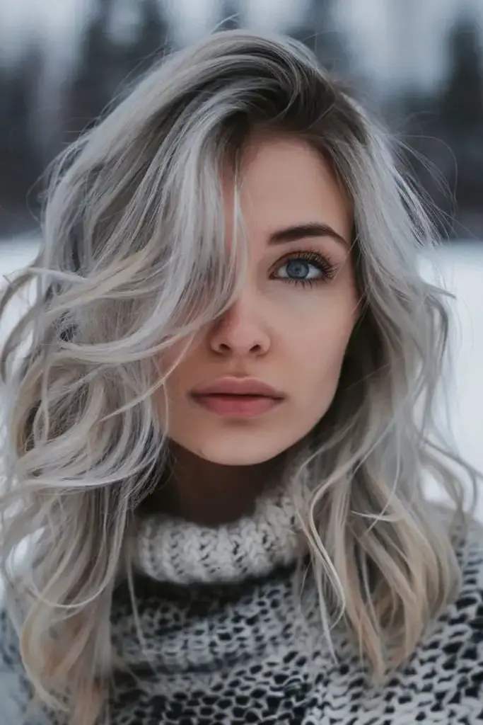 Ice Crystal Sombre Hair Color