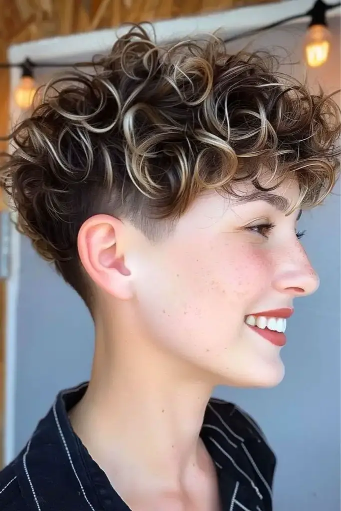Tapered Curl Cascade Hairstyle