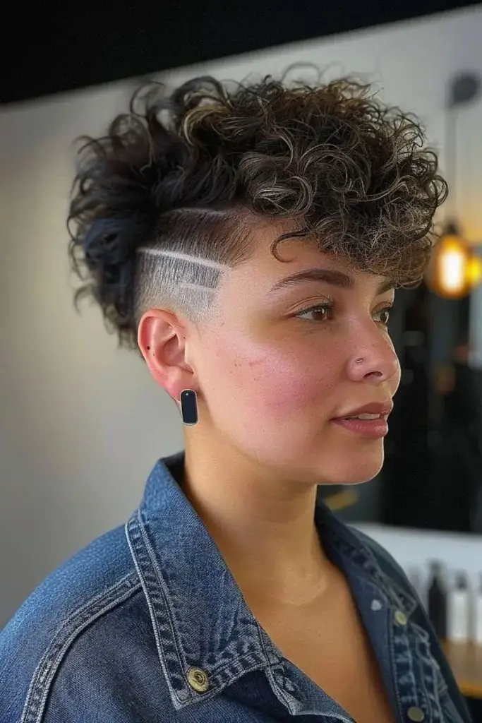 Curled High Fade Freshness Hairstyle