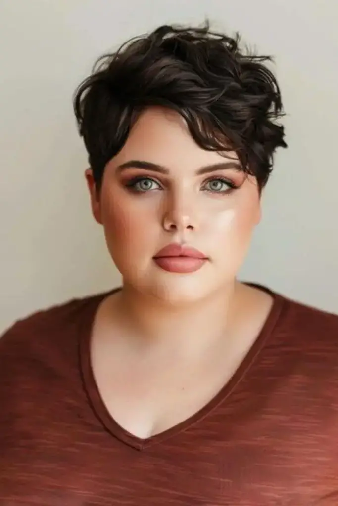Soft Waves with Short Layers for Round Faces