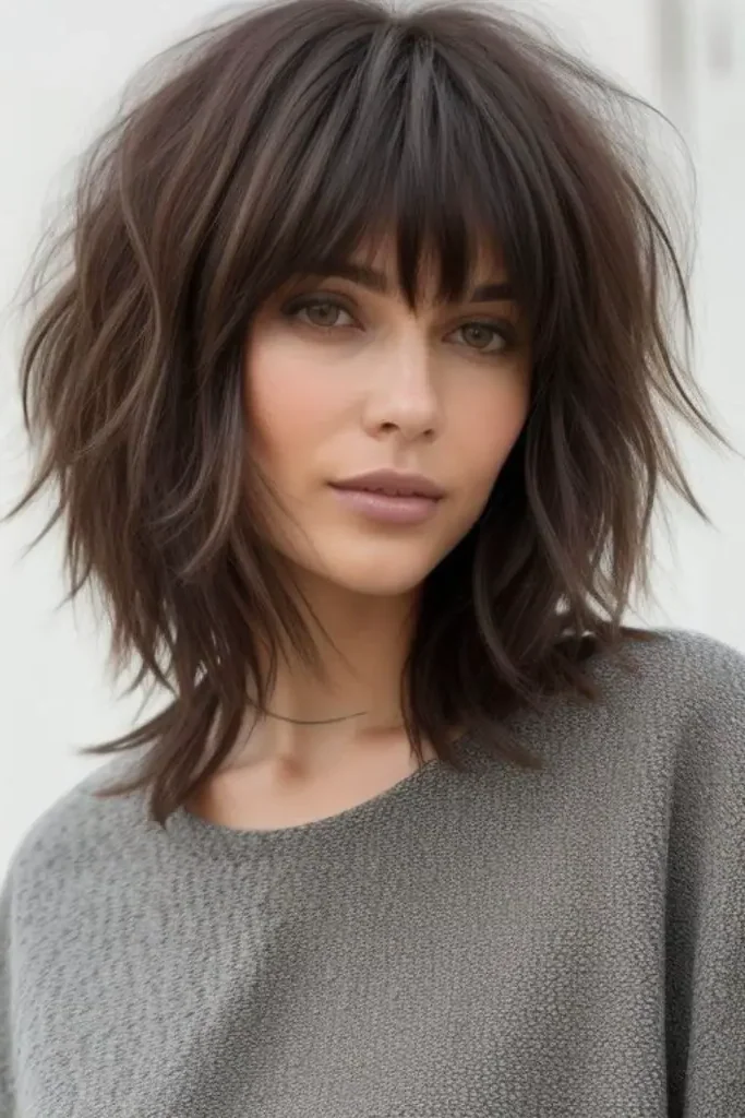 19. Flirty Face-Framing Shag Hairstyle