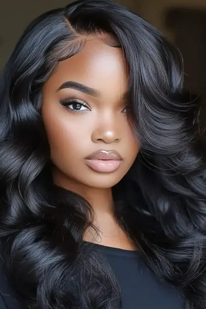 Wavy Waterfall Glam Hairstyle