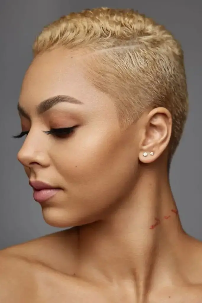 Slicked Back Buzzed Chic Haircut