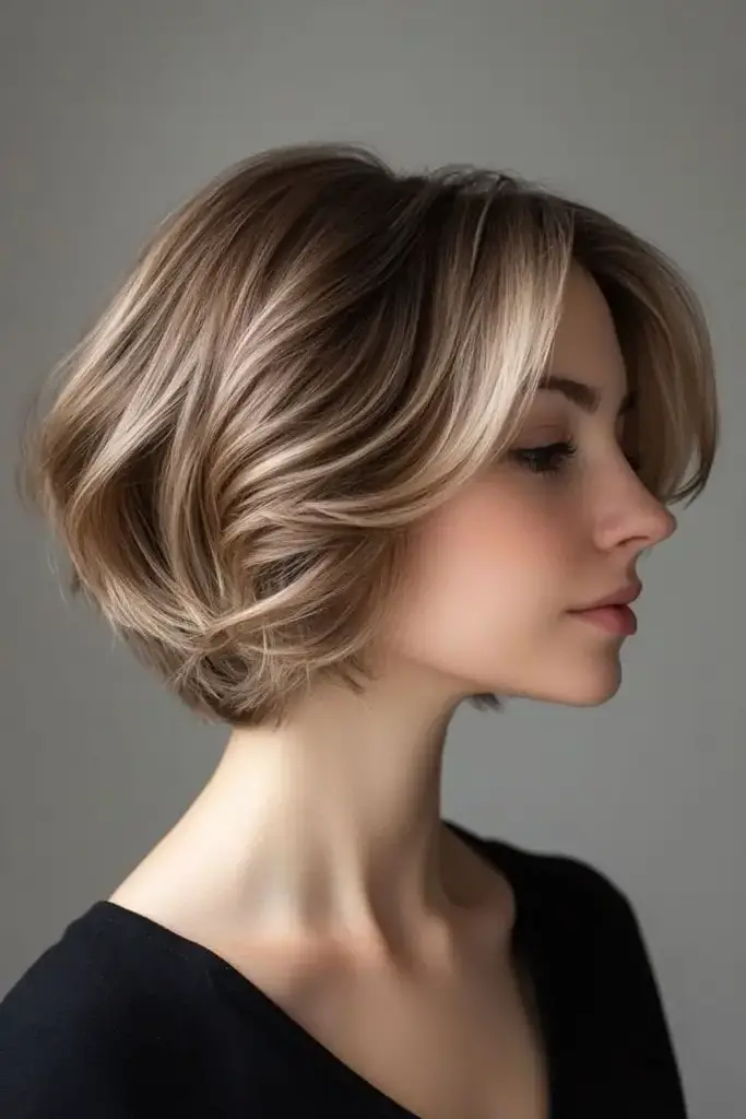 Choppy Bob with Voluminous Crown