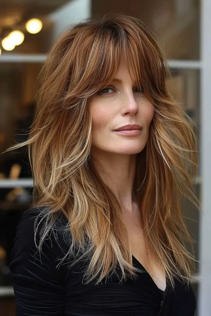 Layered Golden Shag Hairstyle