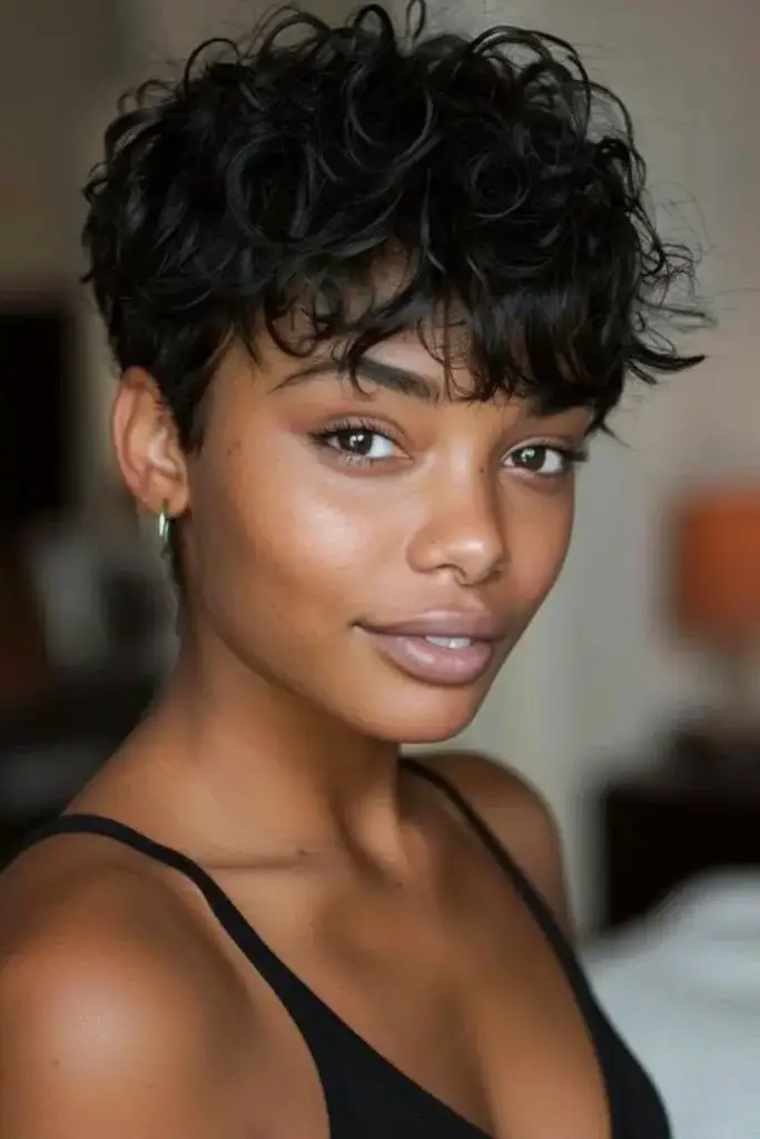 21. Rounded Pixie Afro