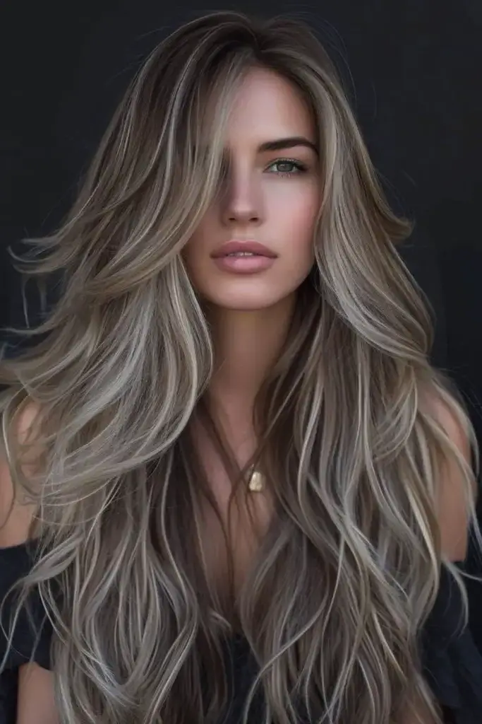22. Blonde with Silver Shadow Roots