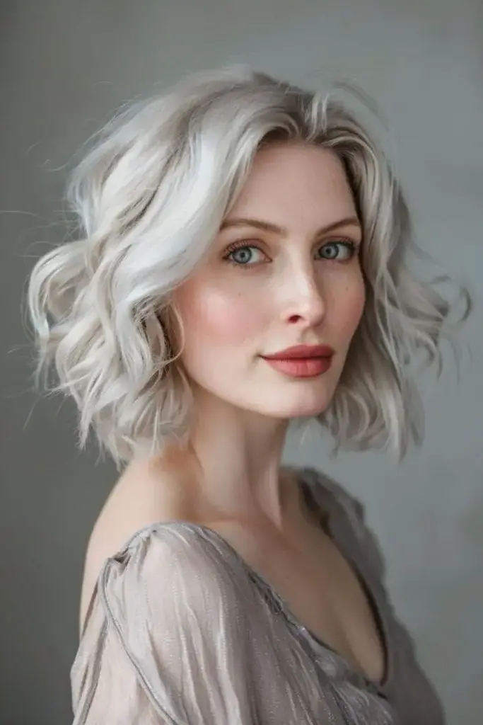 22. Whisper Grey Blunt Bob