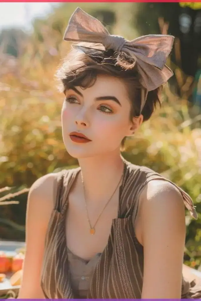 Spiky Pixie with Bow Accent