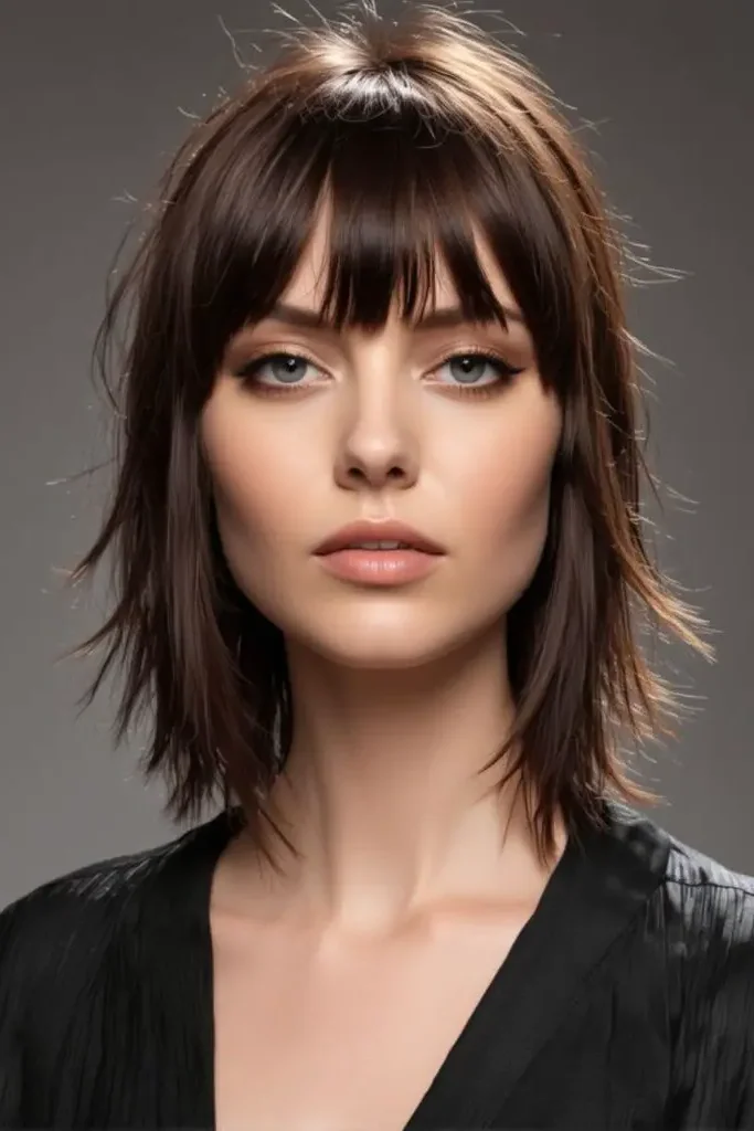 Silky Shag with a Twist Hairstyle