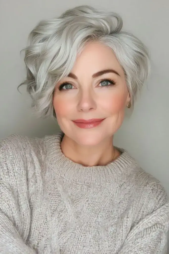 26. Metallic Glow Glamour Hairstyle