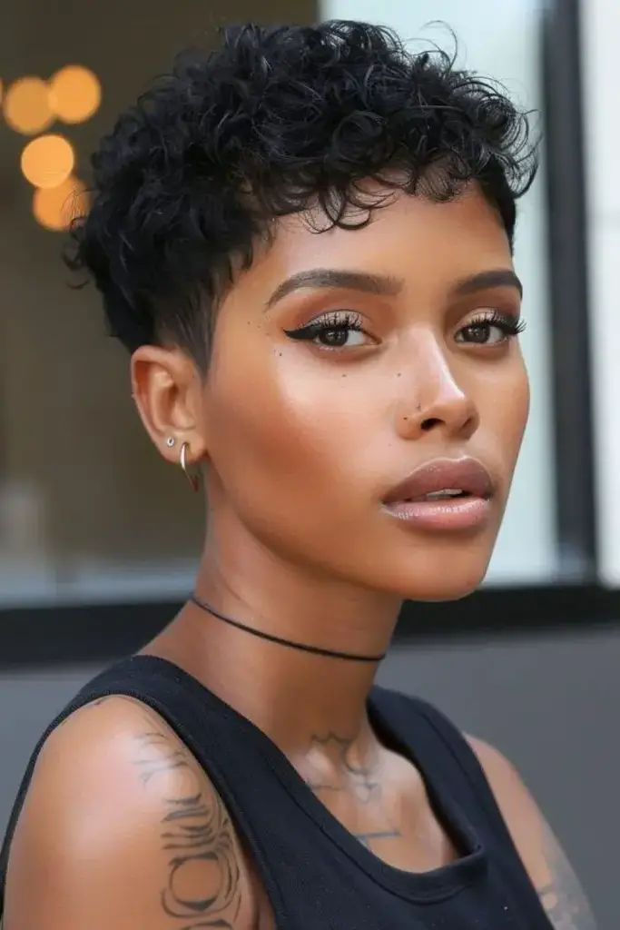 Tapered Temple Elegance Hairstyle