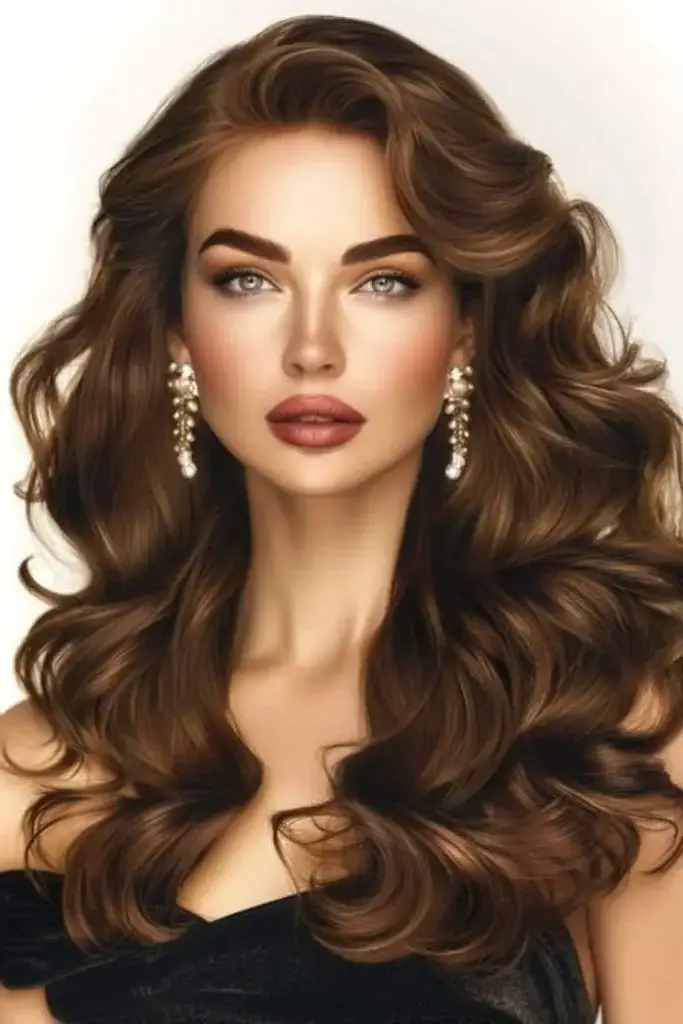 Vintage Hollywood Glam Hair Style