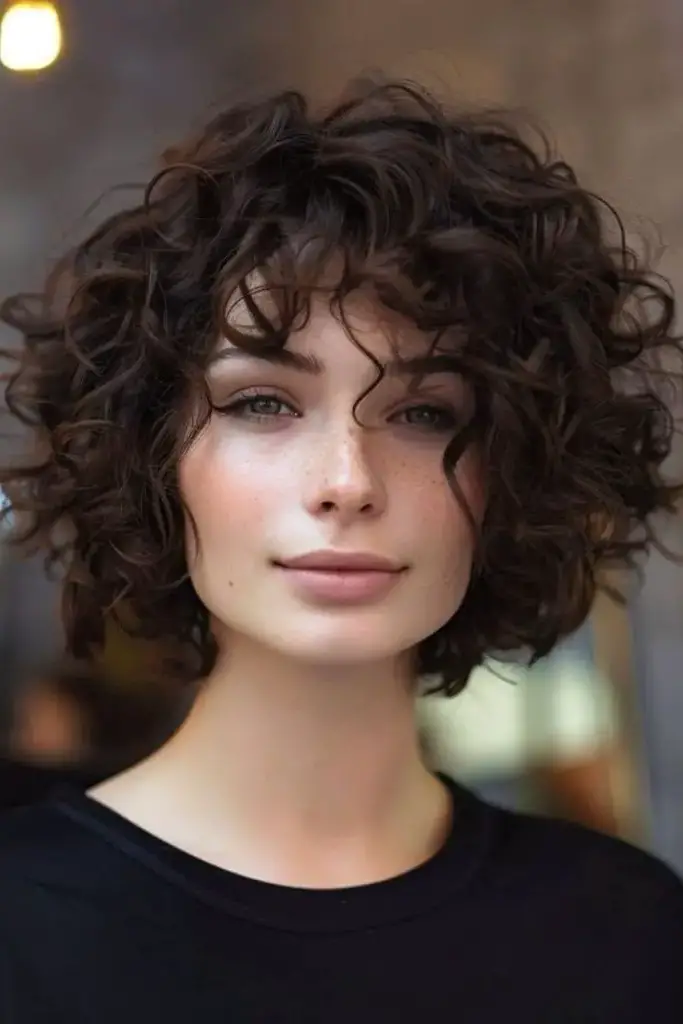 5. Curly Bob for Playful Volume
